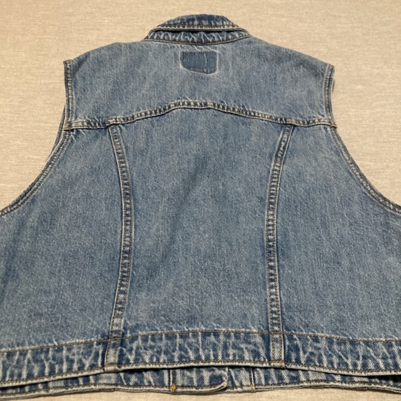 American Eagle Classic Cropped Denim Vest - XL - Picture 6 of 12